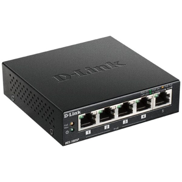 Switch D-Link DES-1005P 5 Puertos/ RJ45 10/100Mbps PoE - Imagen 2