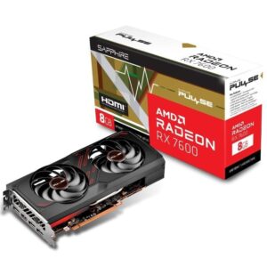 Tarjeta Gráfica Sapphire PULSE Radeon RX 7600 Gaming OC/ 8GB GDDR6 4895106293618 11324-01-20G SAP-GF PUL RX7600 G OC 8G