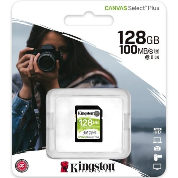 Tarjeta de Memoria Kingston CANVAS Select Plus 128GB SD XC/ Clase 10/ 100MBs - Imagen 3