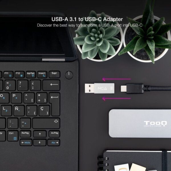 Adaptador USB 3.1 Nanocable 10.02.0013/ USB Macho - USB Tipo-C Hembra - Imagen 3