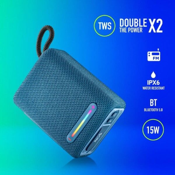Altavoz con Bluetooth NGS Roller Furia 1/ 15W/ 2.0/ Azul - Imagen 3