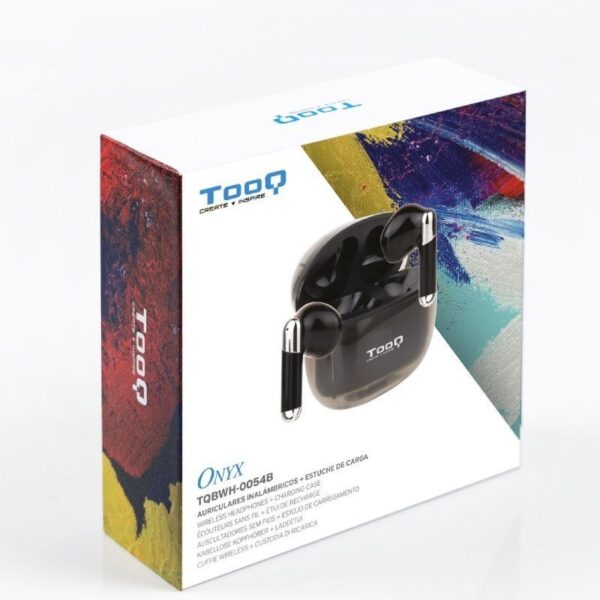 Auriculares Bluetooth TooQ Onyx TQBWH-0054B con estuche de carga/ Autonomía 4h/ Negros - Imagen 5