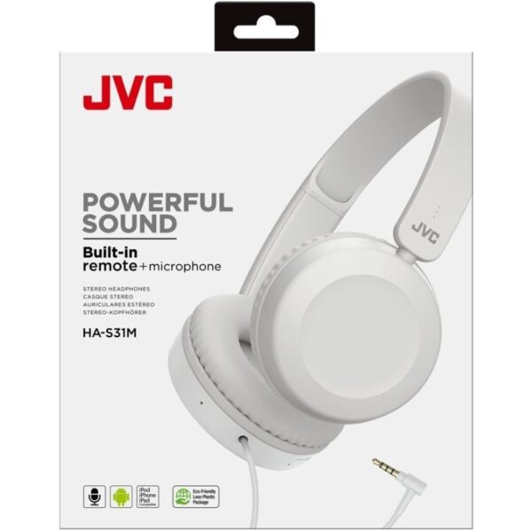 Auriculares JVC HA-S31M/ con Micrófono/ Jack 3.5/ Blancos - Imagen 5