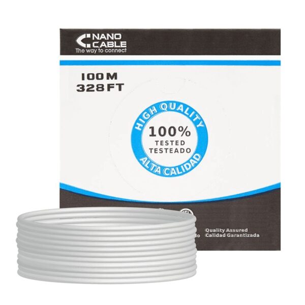 Bobina de Cable RJ45 UTP Nanocable 10.20.0502 Cat.6/ 100m/ Gris 8433281002968 10.20.0502 NAN-CAB 10.20.0502