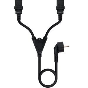 Cable Alimentación Nanocable 10.22.0100-L300/ Schuko Macho - 2 x C13 Hembra/ 3m/ Negro 8433281015302 10.22.0100-L300 NAN-CAB 10 22 0100-L300