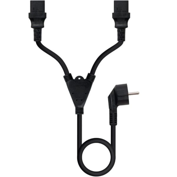 Cable Alimentación Nanocable 10.22.0100-L300/ Schuko Macho - 2 x C13 Hembra/ 3m/ Negro 8433281015302 10.22.0100-L300 NAN-CAB 10 22 0100-L300