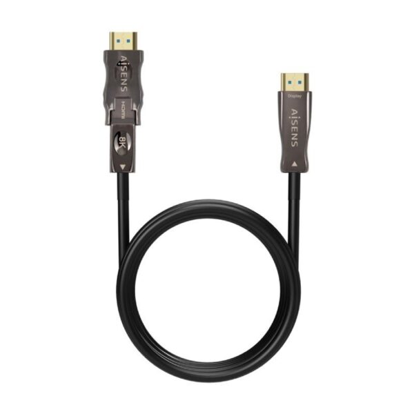 Cable HDMI 2.1 AOC 8K Desmontable Aisens A153-0645/ HDMI Macho / D Macho - HDMI Macho/ 20m/ Negro - Imagen 2