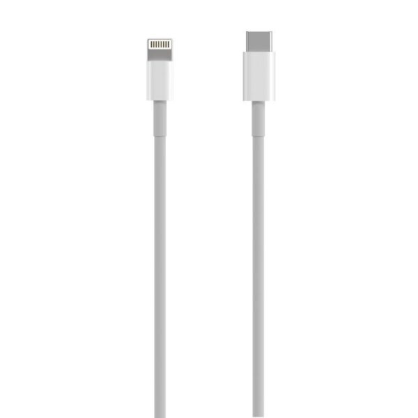 Cable USB 2.0 Tipo-C Lightning Aisens A102-0543/ USB Tipo-C Macho - Lightning Macho/ Hasta 2.5W/ 60Mbps/ 50cm/ Blanco - Imagen 2