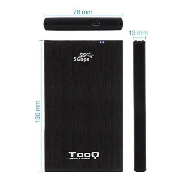 Caja Externa para Disco Duro de 2.5" TooQ TQE-2522B/ USB 3.1 - Imagen 4