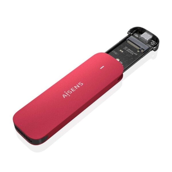 Caja Externa para Disco SSD M.2 NVMe Aisens ASM2-027RED/ USB 3.2/ Sin tornillos - Imagen 2