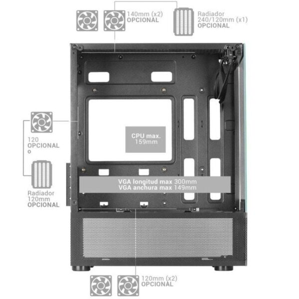 Caja Gaming Minitorre Mars Gaming MC-SE/ Rosa - Imagen 5