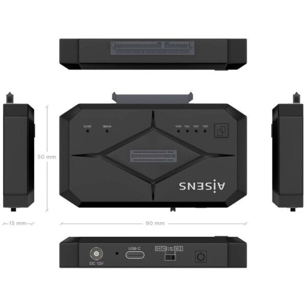 Docking Station para SSD M2 SATA/NVMe Aisens ASDS-M2SATA04B - Imagen 4