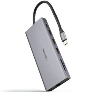 Docking Tipo-C Nanocable 10.16.4612/ 3xUSB/ 1xUSB Tipo-C/ 2xHDMI 4K/ 1xDisplayPort/ 1xRJ45/ 1xLector tarjetas/ 1xJack 3.5/ 1xUSB Tipo-C PD/ Gris 8433281015579 10.16.4612 NAN-HUB 10 16 4612