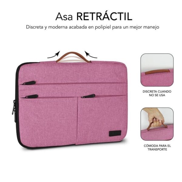 Funda Subblim Air Padding 360 Sleeve para Portátiles hasta 14"/ Rosa - Imagen 4