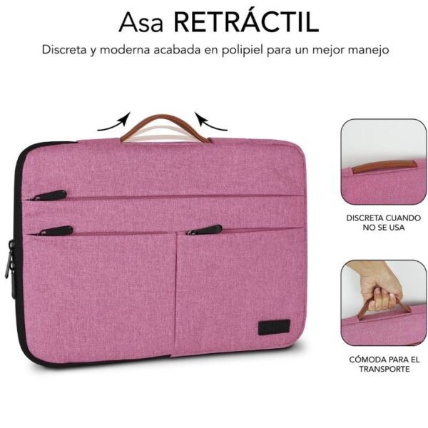 Funda Subblim Air Padding 360 Sleeve para Portátiles hasta 15.6"/ Rosa - Imagen 4