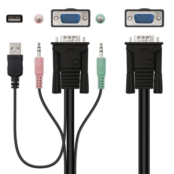 KVM Switch Nanocable 10.12.0001/ PC - CPU: 2 VGA + 2 USB + 4 JACK 3.5 / CONSOLA: 2 USB + VGA + 2 JACK 2.5/ 1.4m - Imagen 3