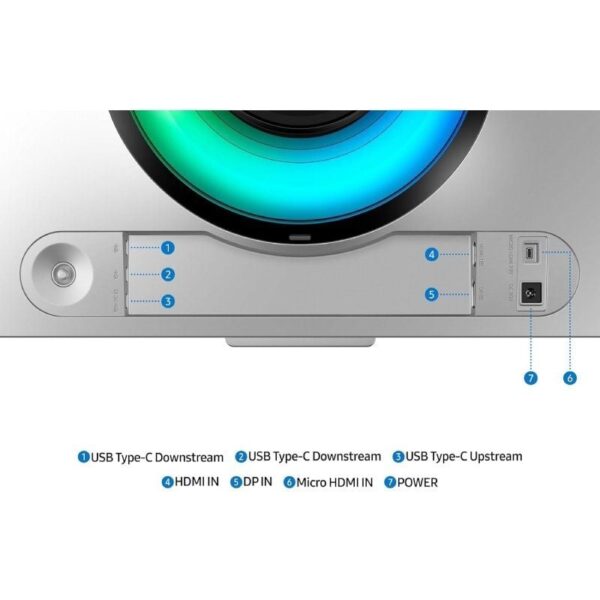 Monitor Gaming Ultrapanorámico Curvo Samsung Odyssey OLED G9 S49DG954SU 49"/ Dual QHD/ 0.03ms/ 240Hz/ OLED/ Multimedia/ Regulable en altura/ Plata - Imagen 4