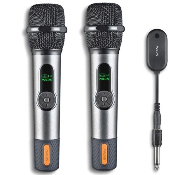 Pack de 2 Micrófonos Inalámbricos NGS Singer Star Duo 8435430626643 SINGERSTARDUO NGS-MIC SINGER STAR DUO
