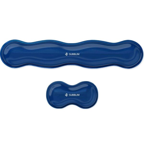 Pack de 2 Reposamuñecas Subblim Ergo Crystal Flex/ Azul Oscuro 8436586743338 SUBMP-04E060 SUB-ALF PACK ERGO C FLEX BL