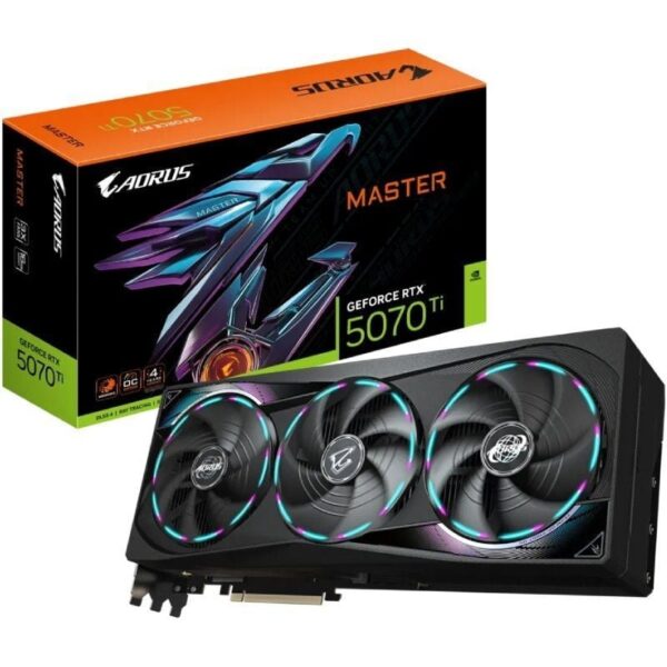 Tarjeta Gráfica Gigabyte AORUS GeForce RTX 5070Ti MASTER/ 16GB GDDR7 4719331355678 9VN507TAM-00-G10 GIG-GF RTX5070TI AOR MST 16G
