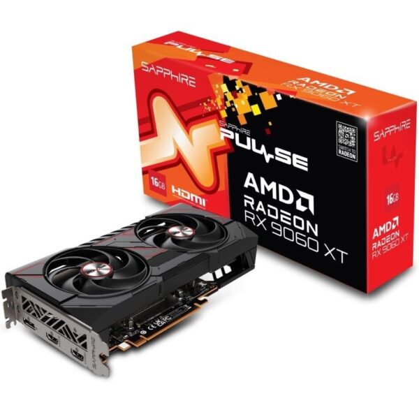 Tarjeta Gráfica Sapphire Pulse Radeon RX 9060 XT Gaming OC/ 16GB GDDR6 4895106296381 11350-03-20G SAP-GF PUL RX9060XT G O 16G