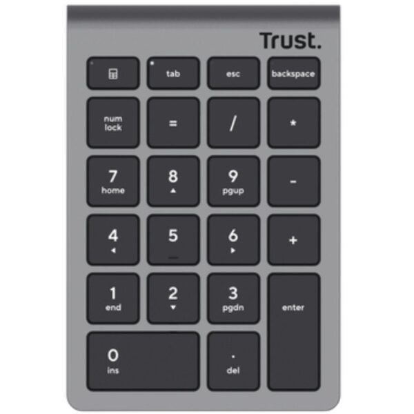 Teclado Numérico Inalámbrico Trust Xalas Wireless/ Plata - Imagen 3