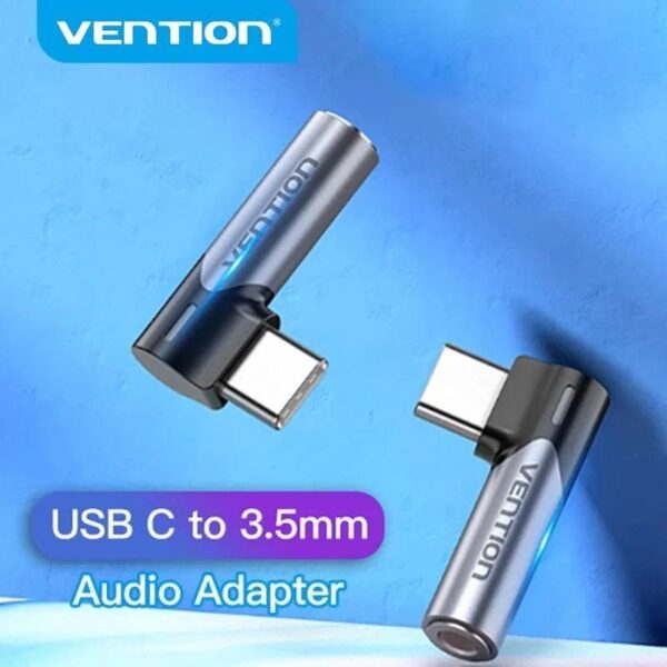 Adaptador Audio Vention BGWH0/ Jack 3.5 Hembra - USB Tipo-C Macho/ Gris - Imagen 2