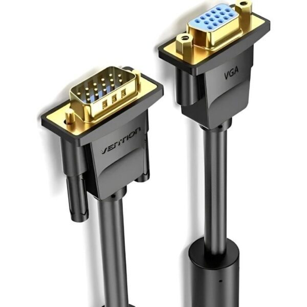 Cable Alargador SVGA Vention DAGBF/ VGA Macho - VGA Hembra/ 1m/ Negro - Imagen 2