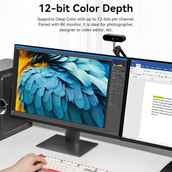 Cable Conversor DisplayPort 1.4 8K Vention HCFLH/ DisplayPort Macho - Mini DisplayPort Macho/ 2m/ Negro y Azul - Imagen 4