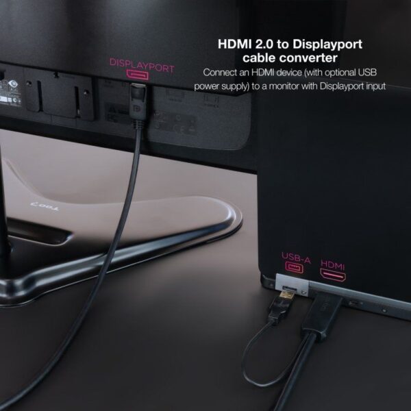 Cable Conversor Nanocable 10.15.4352/ HDMI Macho - DisplayPort Macho/ 1.8m/ Negro - Imagen 4