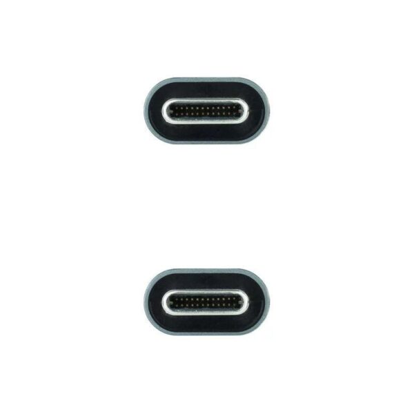 Cable USB 3.2 Tipo-C Nanocable 10.01.4303/ USB Tipo-C Macho - USB Tipo-C Macho/ 3m/ Gris y Negro - Imagen 3