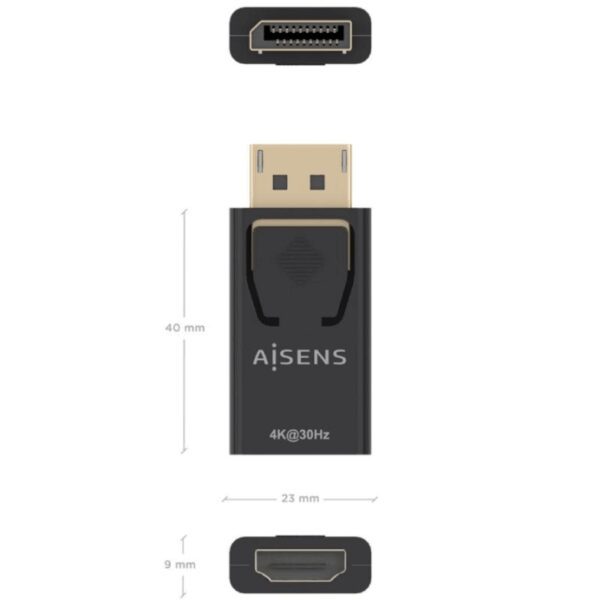 Conversor Aisens A125-0949/ DisplayPort Macho - HDMI Hembra/ Negro - Imagen 4