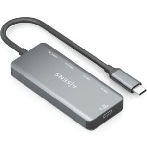 Hub USB Tipo-C Aisens A109-0946/ 2xUSB/ 2xUSB Tipo-C/ 1xUSB Tipo-C PD/ Gris 8435739903353 A109-0946 AIS-HUB A109-0946