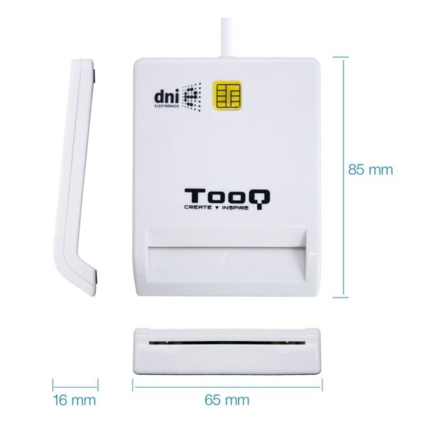 Lector de DNI TooQ TQR-210W/ USB 2.0/ Blanco - Imagen 2