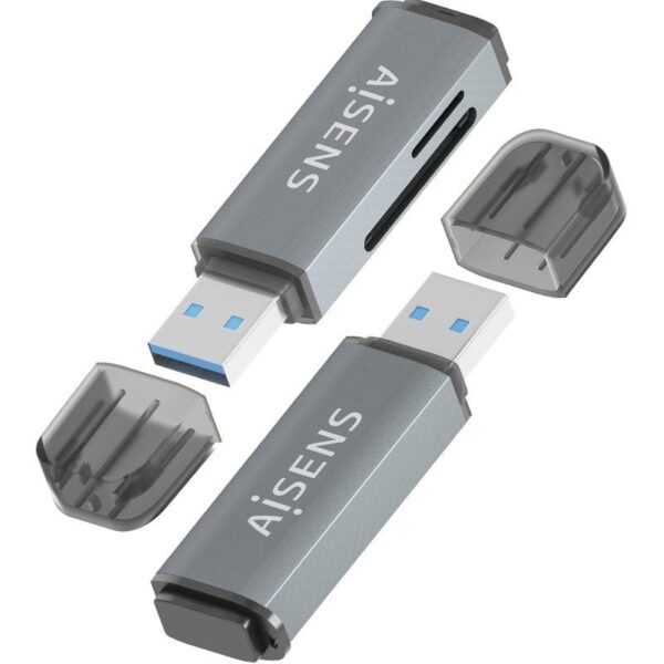 Lector de Tarjetas Externo Aisens ASCR-2A09-GR/ USB 3.1 - Imagen 3