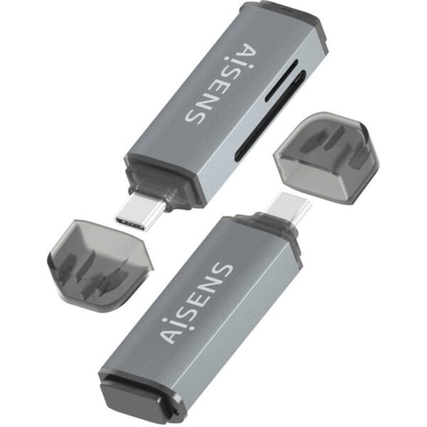 Lector de Tarjetas Externo Aisens ASCR-2A09-GR/ USB 3.1 - Imagen 3