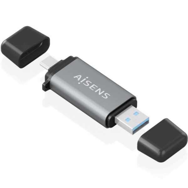 Lector de Tarjetas Externo Aisens ASCR-2AC11-GR/ USB 3.1 - Imagen 2