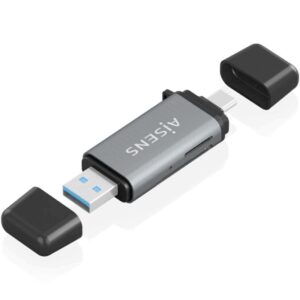 Lector de Tarjetas Externo Aisens ASCR-2AC11-GR/ USB 3.1 8435739903339 ASCR-2AC11-GR AIS-CR ASCR-2AC11-GR