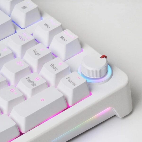 Teclado Gaming Mecánico Mars Gaming MKPROYES/ Switch Amarillo/ Blanco - Imagen 3
