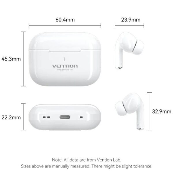 Auriculares Bluetooth Vention Echo Lite E11 con estuche de carga/ Autonomía 6h/ Blancos - Imagen 4