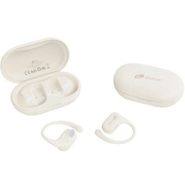Auriculares Deportivos Bluetooth Leotec Open Air Zenith Sport con estuche de carga/ Autonomía 6.5h/ Beige - Imagen 5