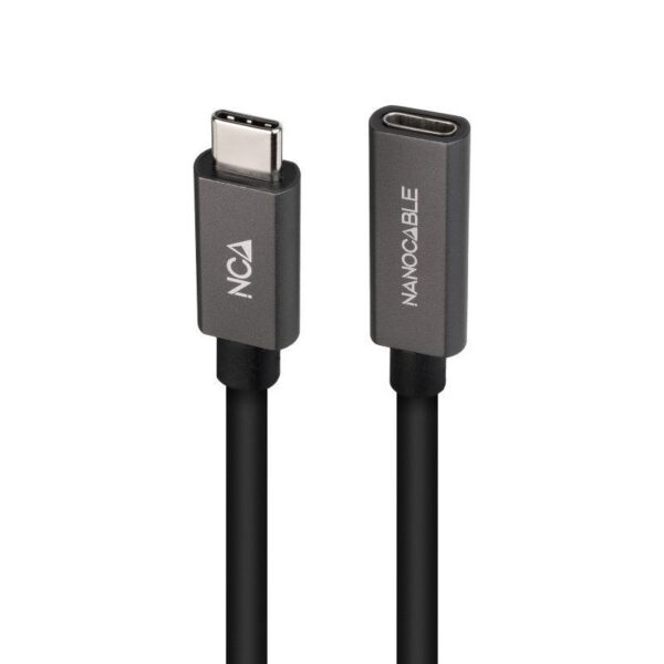 Cable Alargador USB 3.2 Nanocable 10.01.4401-L150/ USB Tipo-C Macho - USB Tipo-C Hembra/ 1.5m/ Negro - Imagen 2