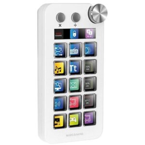 Control Deck Mars Gaming MSD-NEO/ 15 Teclas LCD/ 1 Rueda/ 2 Botones/ Blanco 8435693111610 MSDNEOW TAC-STREAM MSD-NEO WH
