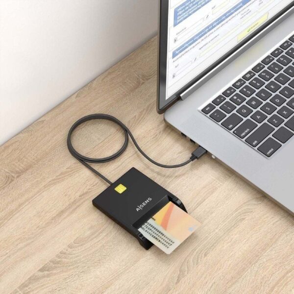 Lector de DNI y Tarjetas Aisens ASCR-SN06-BK/ USB 2.0/ Negro - Imagen 5