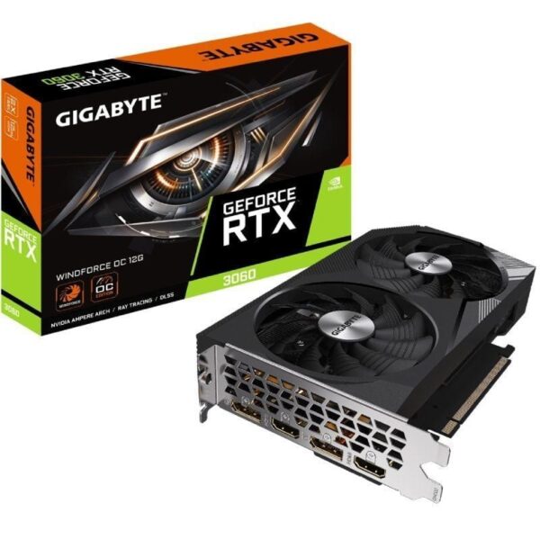 Tarjeta Gráfica Gigabyte GeForce RTX 3060 WindForce OC Rev 2/ 12GB GDDR6/ LHR 4719331312862 GV-N3060WF2OC-12GD 2.0 GIG-GF RTX3060 WINF OC 12GB