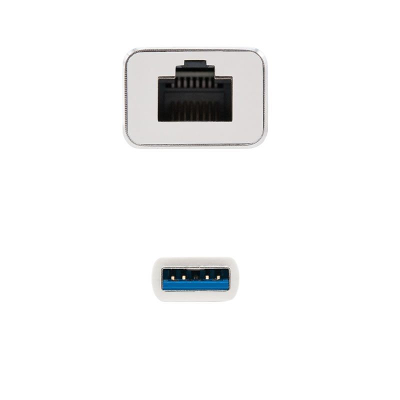 Adaptador USB 3.0 - RJ45 Nanocable 10.03.0401/ 1000Mbps - Imagen 2