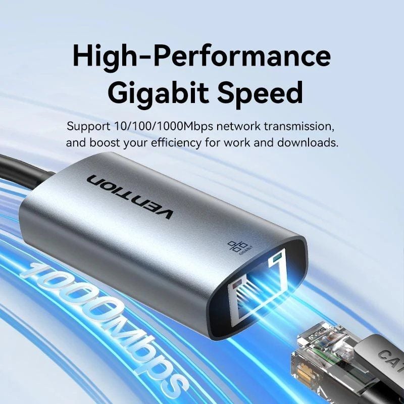 Adaptador USB - RJ45 Vention CEZHB/ 1000Mbps - Imagen 2