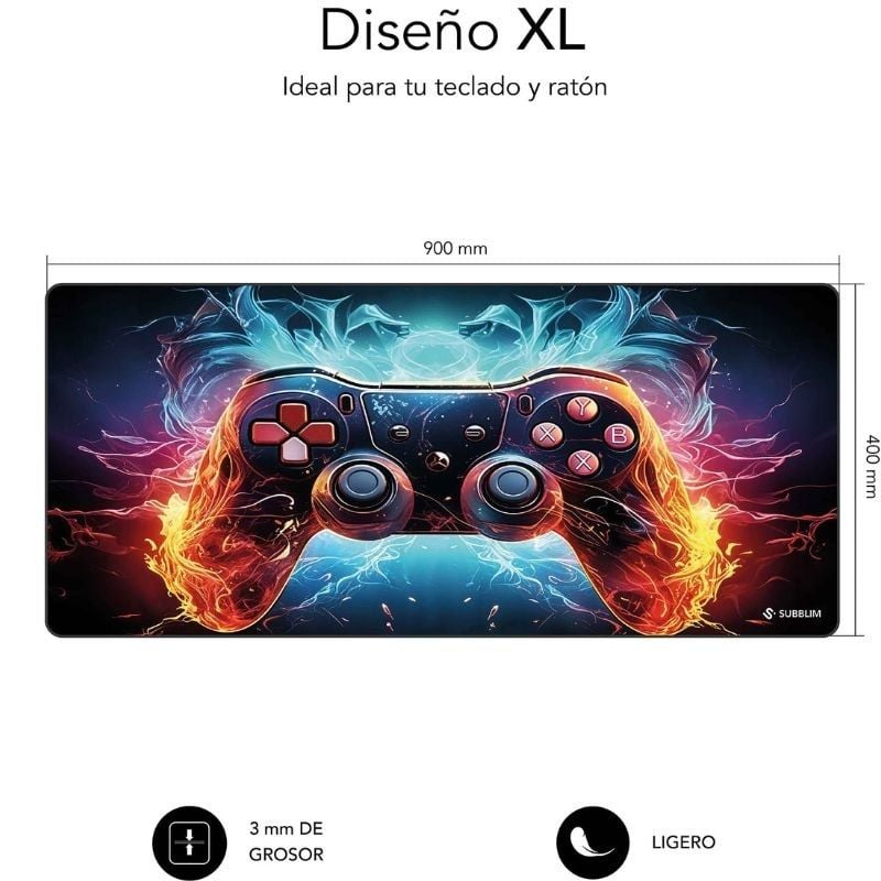Alfombrilla Subblim GameCore XL Mouse Pad/ 900 x 400 x 3 mm - Imagen 2
