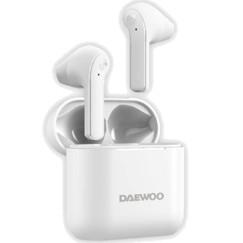 Auriculares Bluetooth Daewoo DW2021 con estuche de carga/ Autonomía 5h/ Blancos - Imagen 2