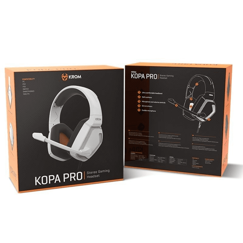 Auriculares Gaming con Micrófono Krom Kopa Pro/ Jack 3.5/ Blancos - Imagen 5